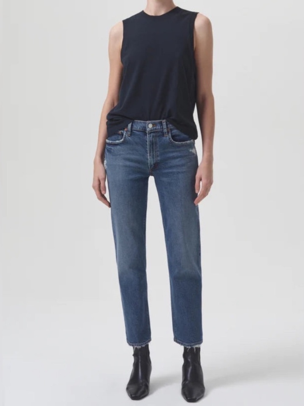 Agolde Kye Midrise Straight Crop in Notion Wash